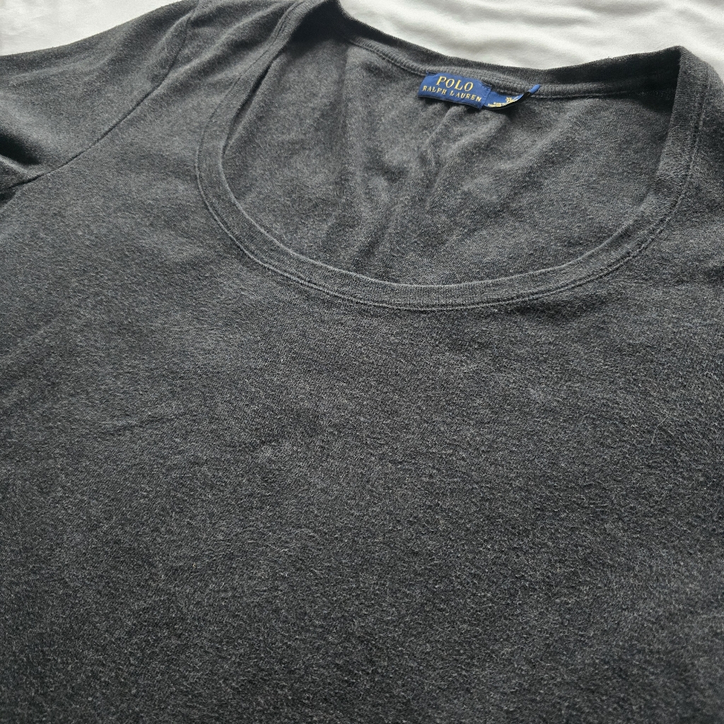 Polo Ralph Lauren Gray Long Sleeve Scoop Neck Top Women Xl